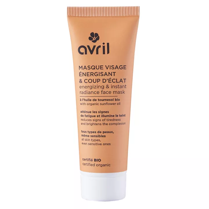 Avril Masque Visage Énergisant & Coup d'Éclat Bio 50ml