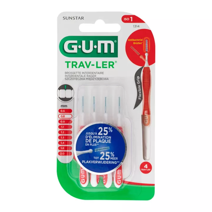 Escova Interdental Sunstar Gum Trav-Ler 0,8 mm