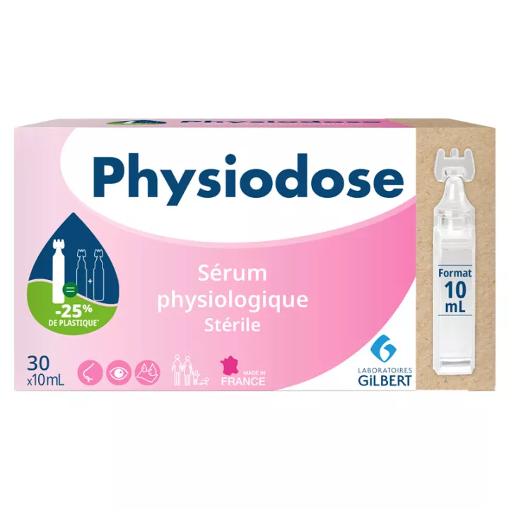 Gilbert Physiodose Serum physiologique 30 unidoses de 10 ml
