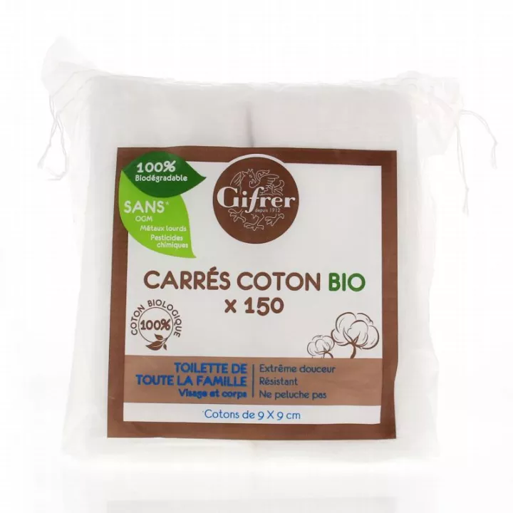 Gifrer Carré coton bio Sachet de 150