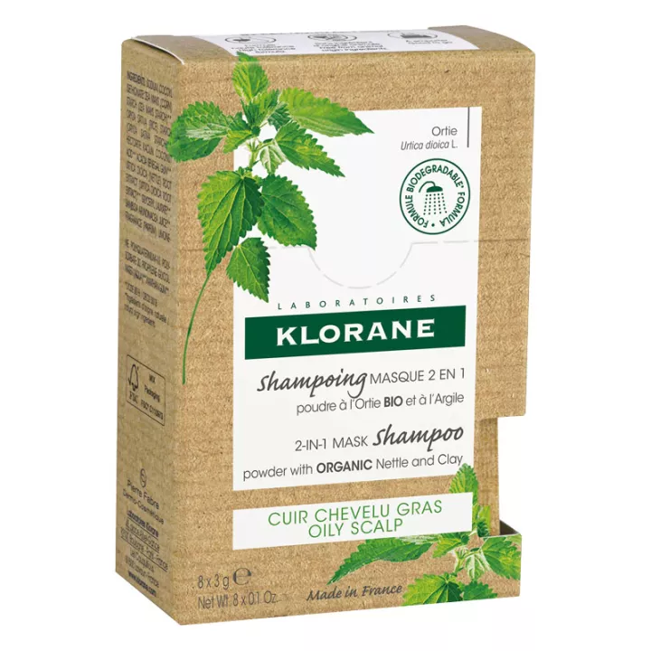 Klorane Capillaire 2 in 1 Shampoo Masker met biologische brandnetel