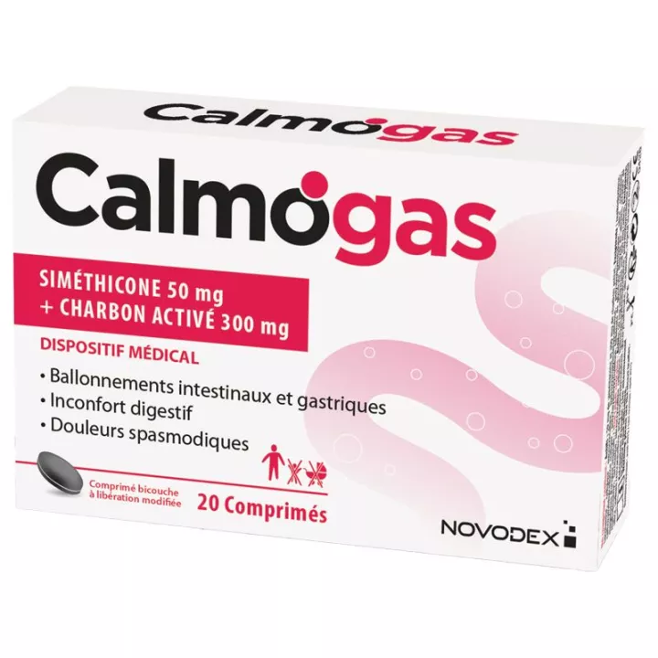 Novodex Calmogas Confort digestif Ballonnements 20 comprimés