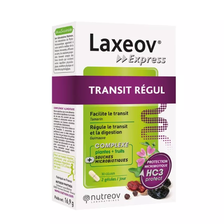 Laxeov Express Transit Régul 30 gélules Nutréov