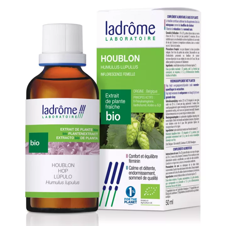 Ladrôme Lúpulo Orgânico Extratos Vegetais Frescos 50ml