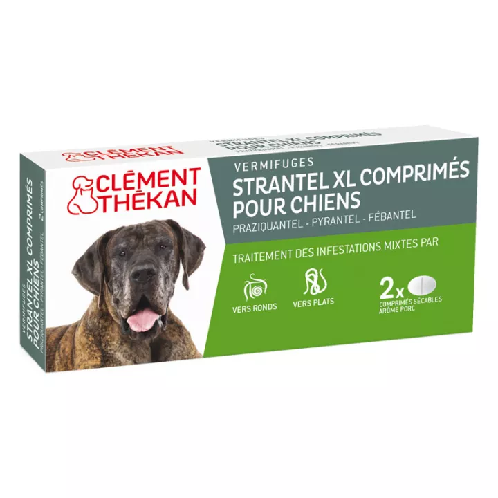 Desparasitación PERRO STRANTEL / perro XL CLEMENT THEKAN 2 TABLETAS