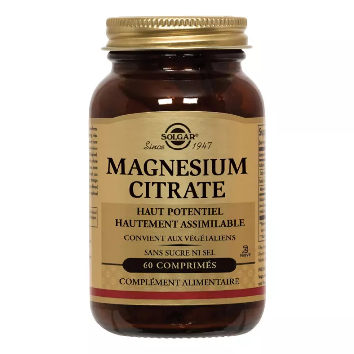 Citrato de magnesio SOLGAR 60 comprimidos