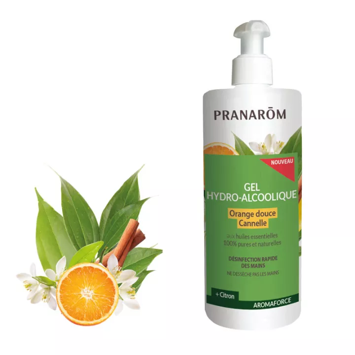 Gel hidroalcohólico Aromaforce + naranja / canela Pranarom