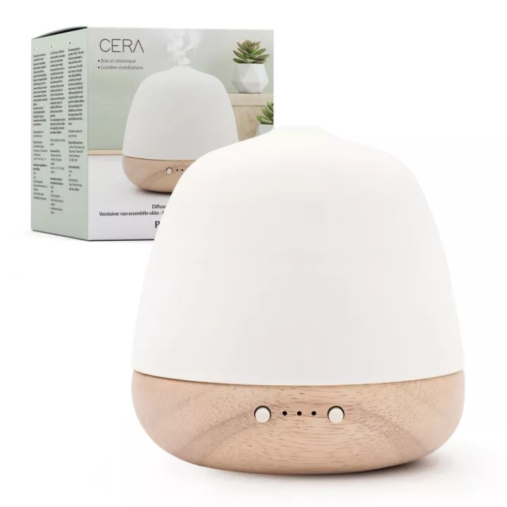 Pranarom Diffuseur d'huiles essentielles Céra Bois Céramique