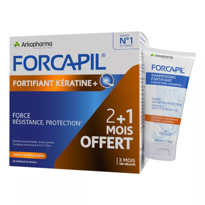 Укрепляющий FORCAPIL + Кератин 180 таблеток Arkopharma