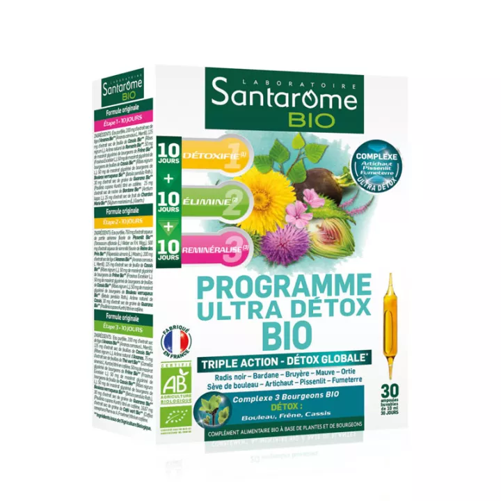 Santarome Organic Ultra Programa Detox 30 Viales