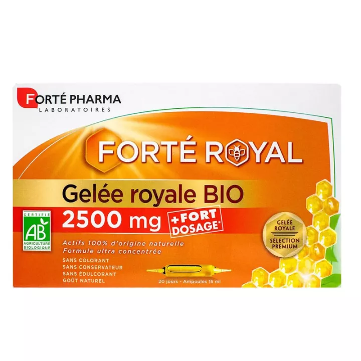 Forté Pharma Biologische Koninginnengelei 2500mg 20 Flesjes van 15ml