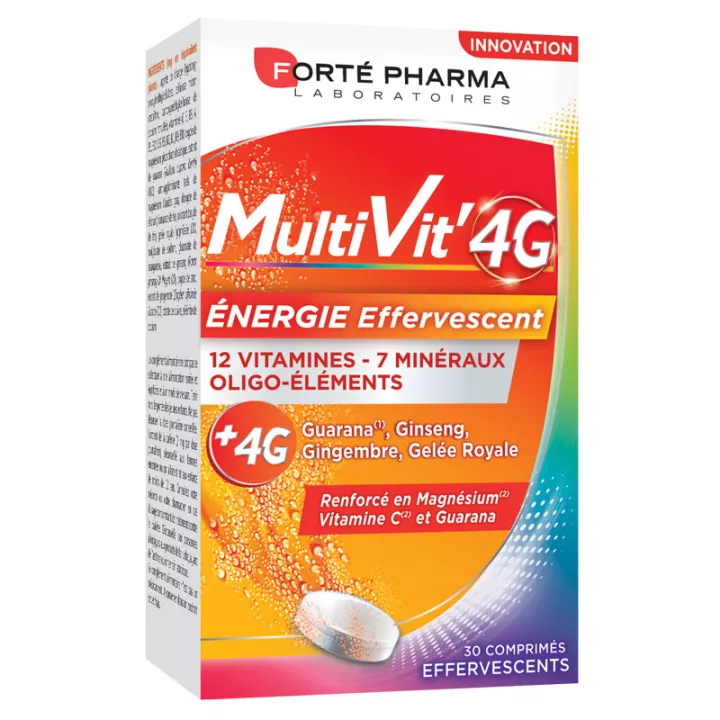 Forté Pharma Multivit '4g Energy 30 Effervescent Tablets