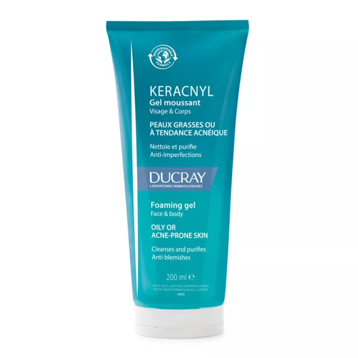 Keracnyl Ducray Gel Moussant Visage et Corps