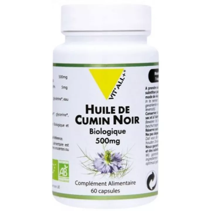 Vitall + Olio di Cumino Nero Biologico 500mg 60 capsule