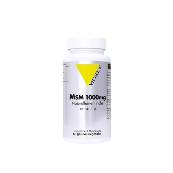 Vitall + Msm MethylSulfonylMethan 1000mg 60 pflanzliche Kapseln