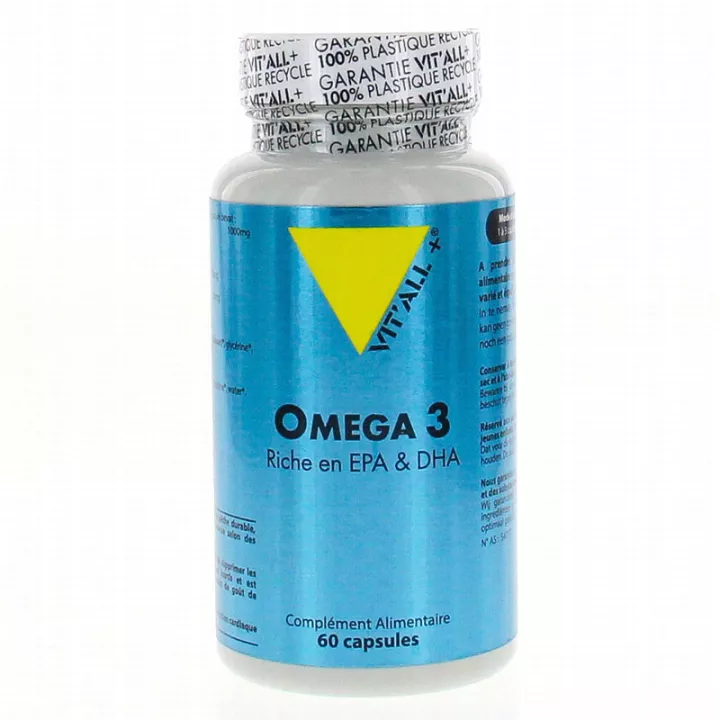Vitall + Óleo de Peixe Omega 3 1000mg em cápsulas
