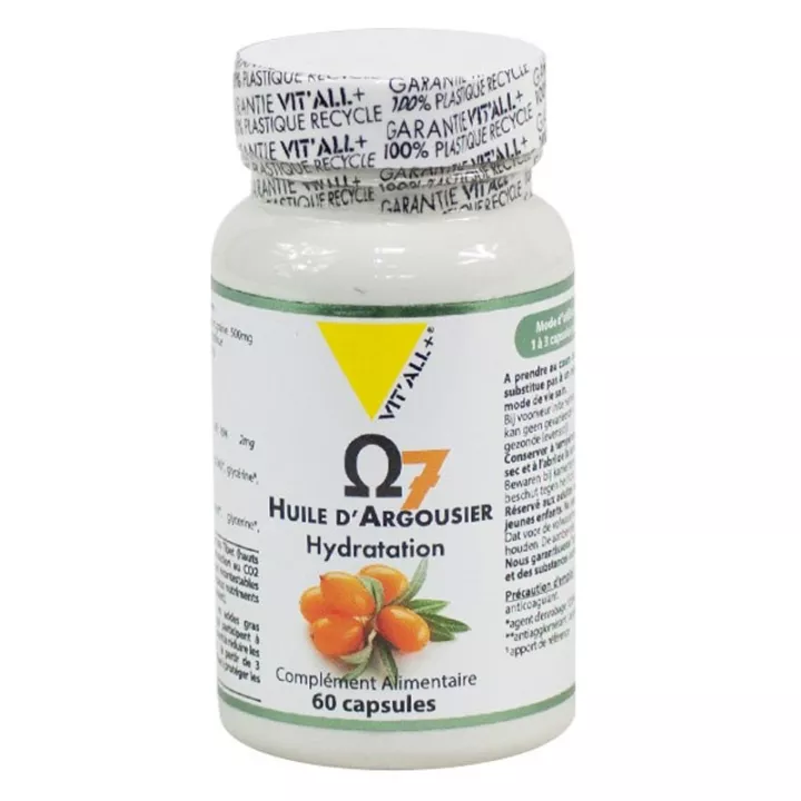 Vitall+ Oméga 7 Huile D'argousier 500mg 60 capsules