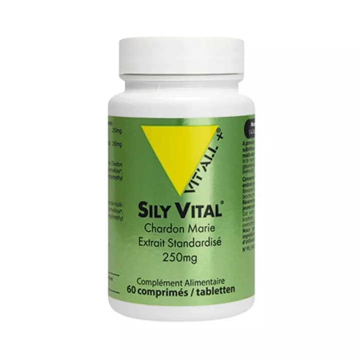 Vitall + Sily Vital Milk Thistle Silymarin Standardized Extract 60 vegetable capsules