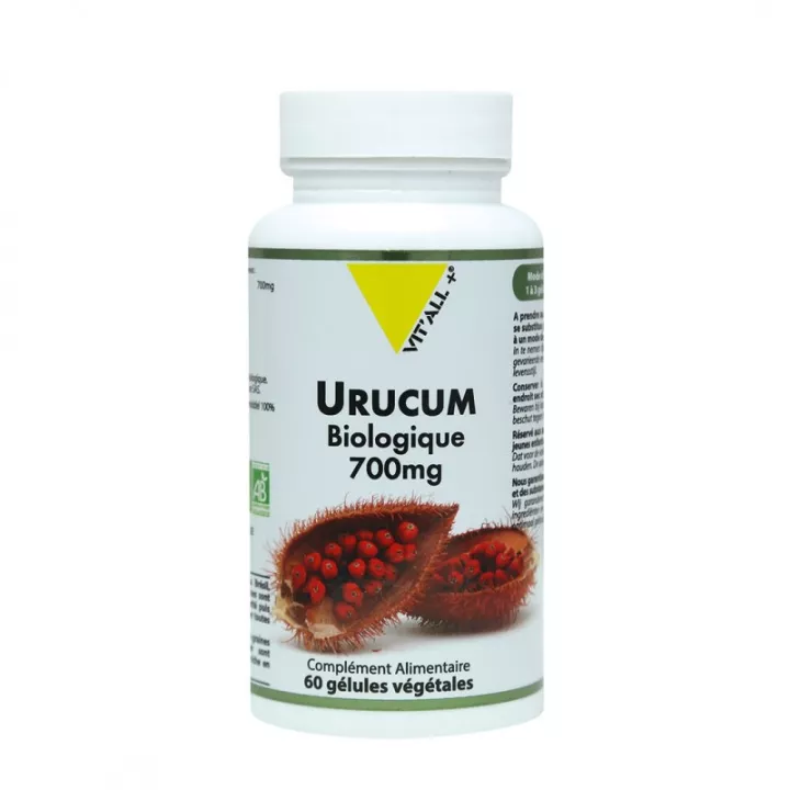 Vitall+ Urucum Bio 700mg 60 gélules végétales
