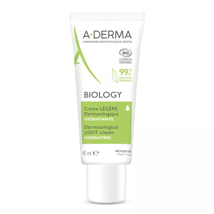 A-Derma Biology Leichte feuchtigkeitsspendende Bio-Creme 40ml
