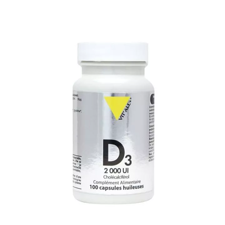 Vitall+ Vitamine D3  2000 Ui Cholécalciférol 50 Mcg en capsules