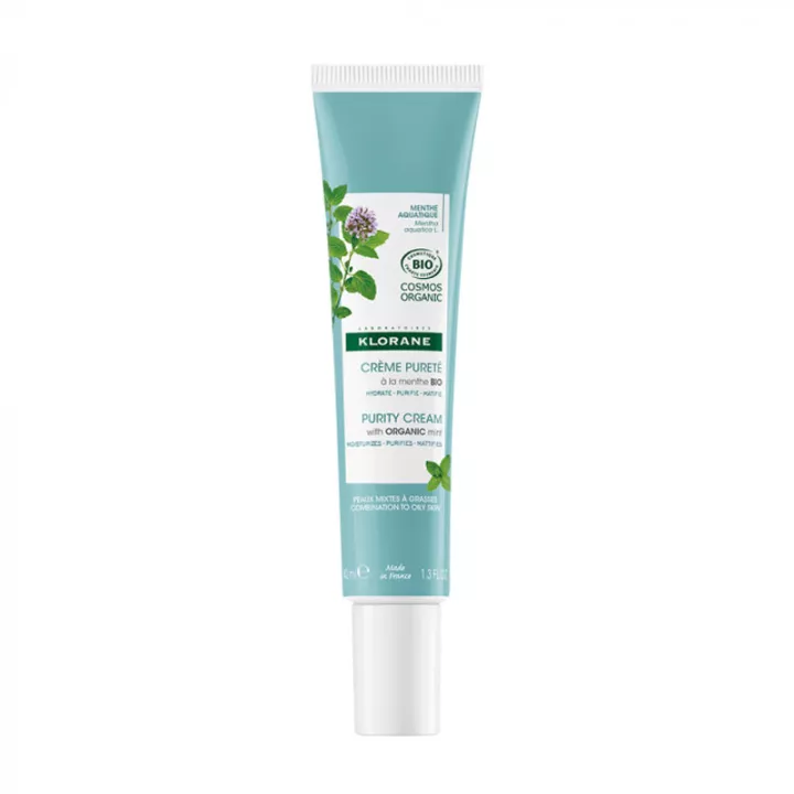 Klorane Crème Pureté Menthe Aquatique Bio 40ml