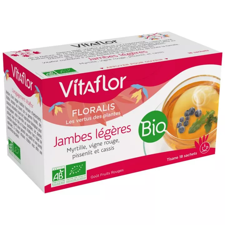 Vitaflor Floralis Органический травяной чай для легких ног 18 пакетиков