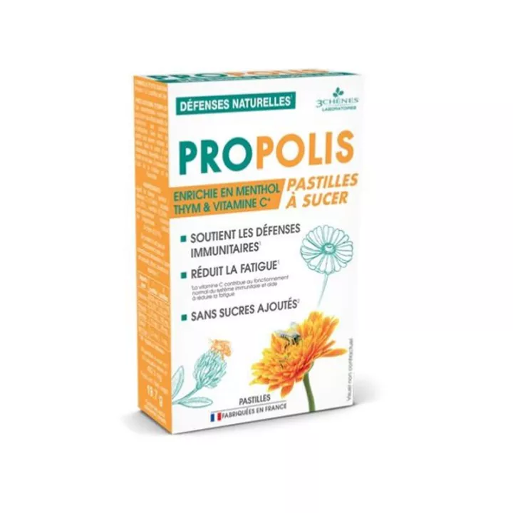 3-Chênes Propolis verte pure & Bio 20 comprimés à croquer