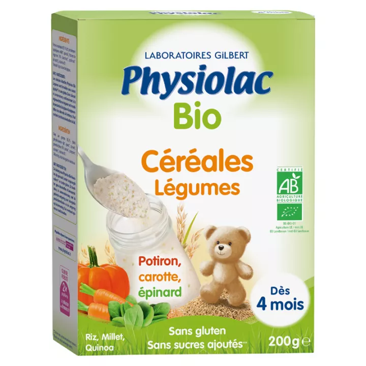Physiolac Organic Cereals Vegetable Flour 200g