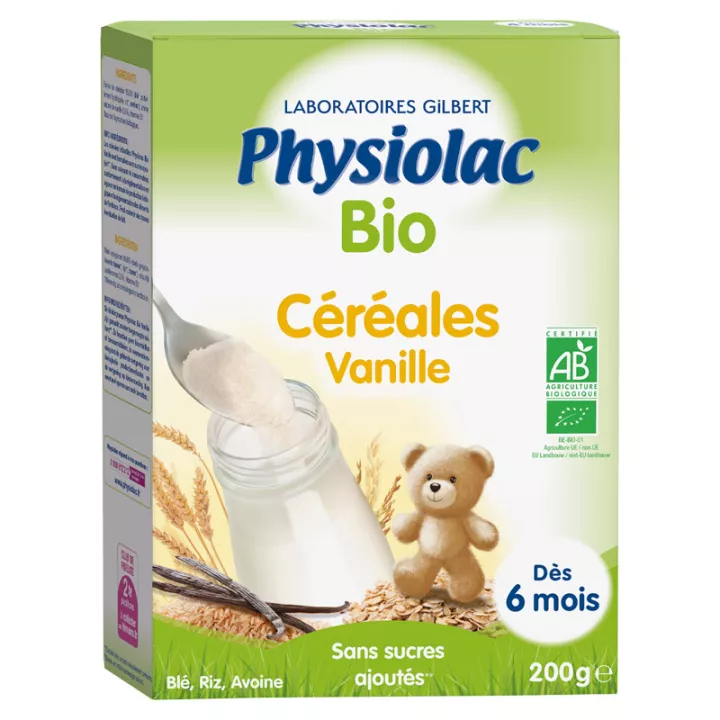 Physiolac Céréales Bio Farine vanille 200g