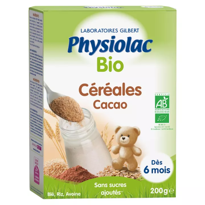Physiolac Céréales Bio Farine chocolat 200g