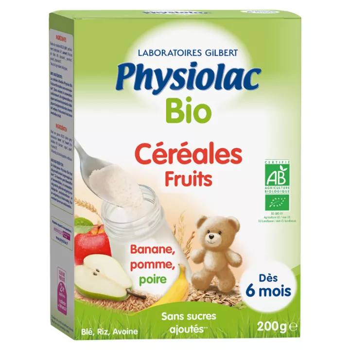 Physiolac Organic Cereals Fruit Flour 200g