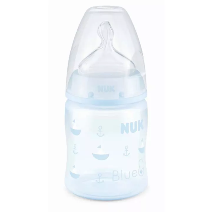 Nuk First Choice + Biberon Temperature Control 150 ml 0-6 Mois Bleu