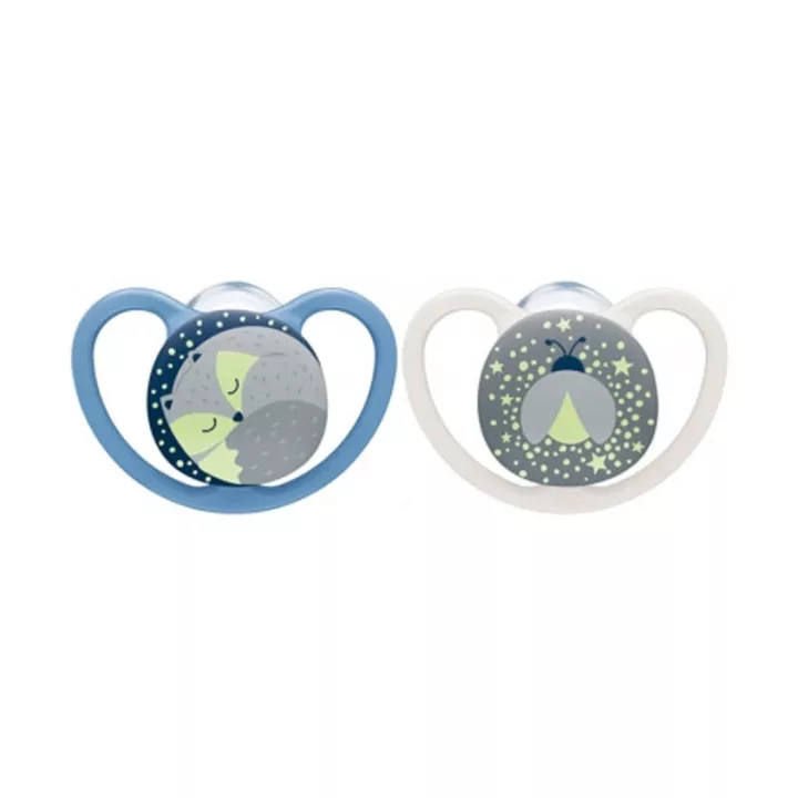 Nuk Space Pacifier 18-36 Months Night X2