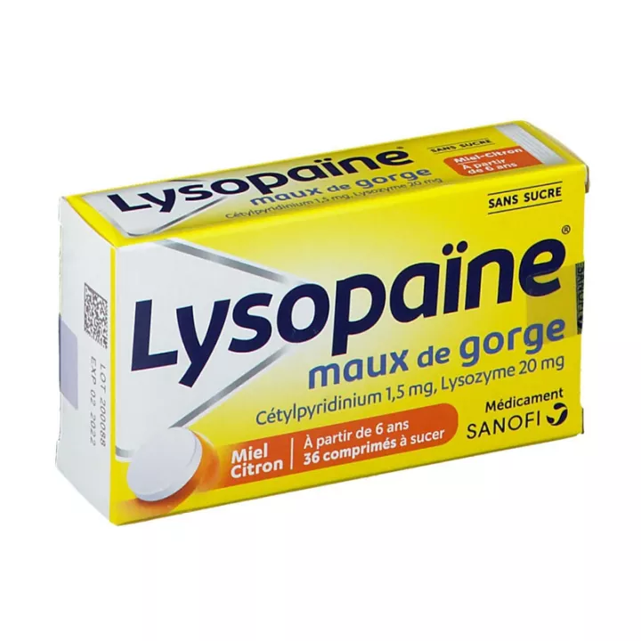 LYSOPAINE 36 pastiglie senza zucchero mal di gola