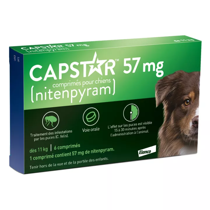 Capstar 57mg flea infestations in dogs 6 Tablets