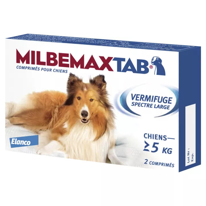 MILBEMAXTAB Vielseitiger Vermifuge Dog 2 schmackhafte Tabletten