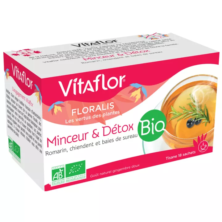 Vitaflor Floralis Té de Hierbas Orgánico Adelgazante y Desintoxicante 18 sobres