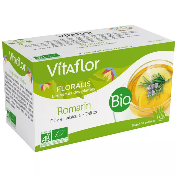 Vitaflor Floralis Chá Orgânico de Ervas Alecrim 18 sachês
