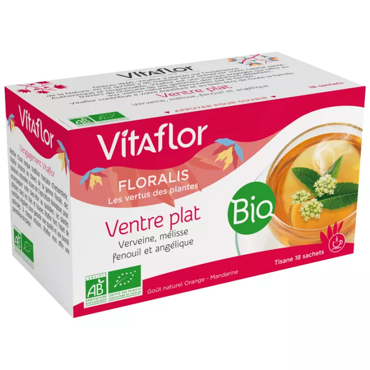Vitaflor Floralis Biologische Platte Buik Kruidenthee 18 zakjes