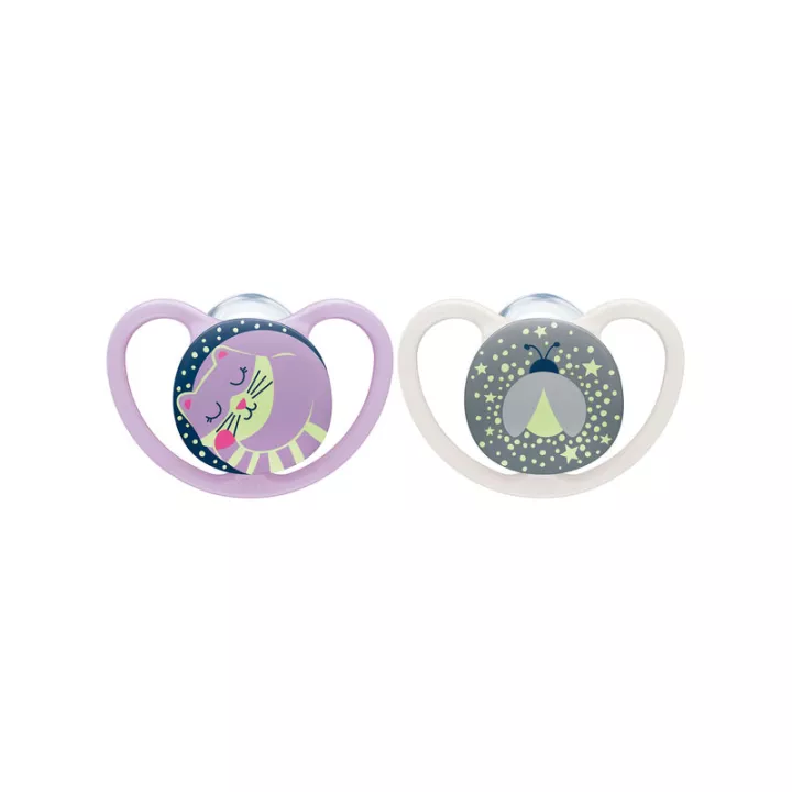 NUK SPACE Pacifier 6-18 месяцев, ночь