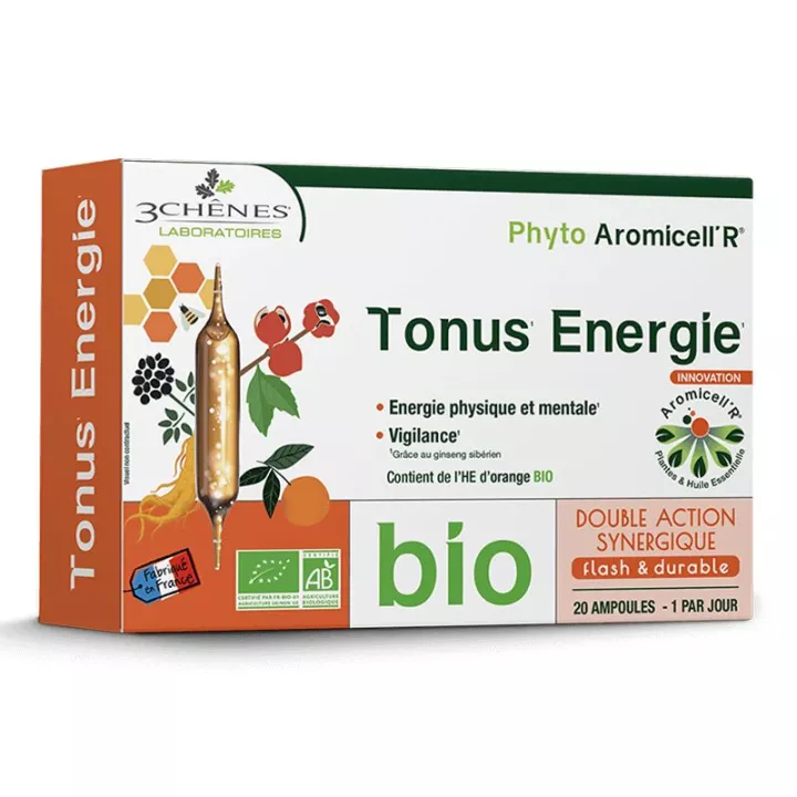 3-Chênes Phyto Aromicell'r Bio Tonus Énergie 20 ampoules