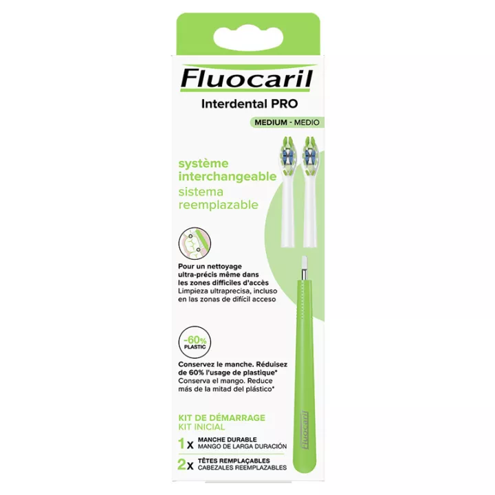 Kit de cepillo de dientes con cabezal reemplazable Fluocaril