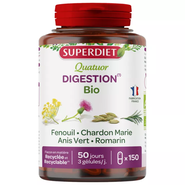 Superdiet Quatuor Digestion Organic 150 cápsulas
