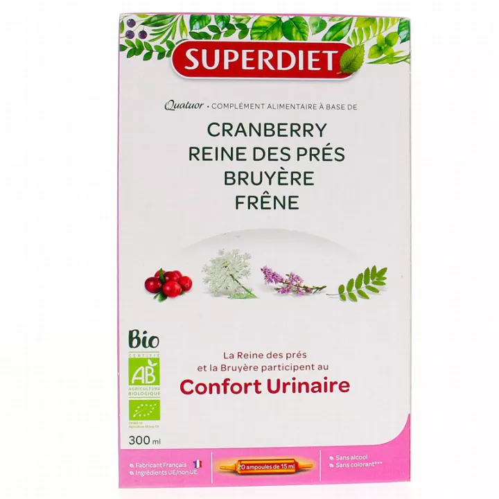 Superdiet Quartet Reine des Meadows Organic Urinary Comfort 20 Fläschchen