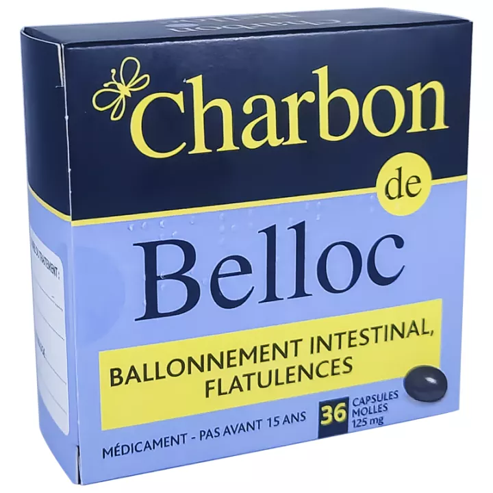 CHARCOAL OF BELLOC Activated charcoal 36 CAPSULES BLISTER