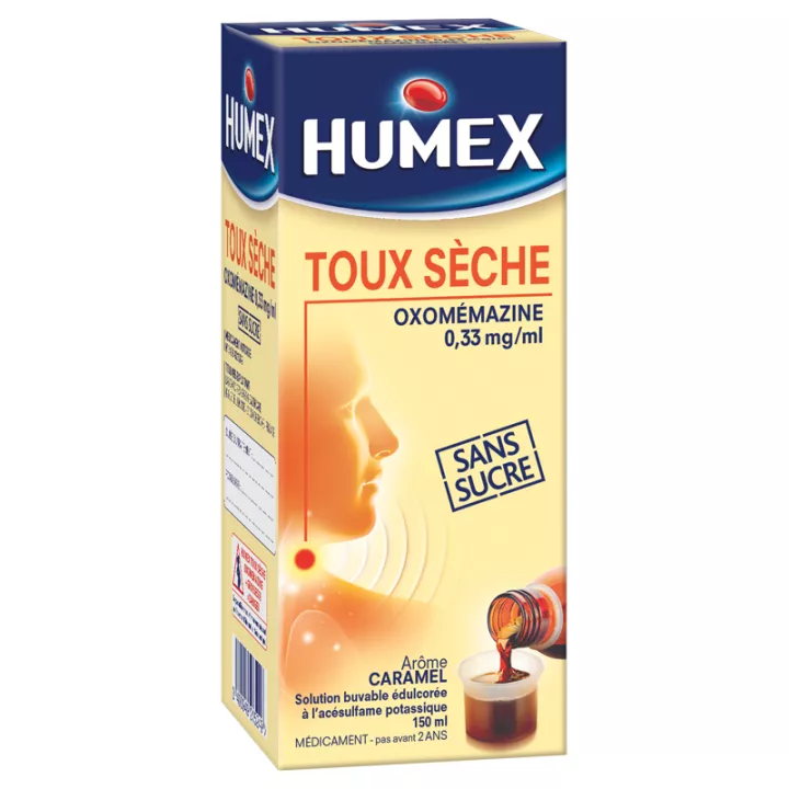 Humex Droge Hoest Oxomemazine suikervrije siroop 150 ml