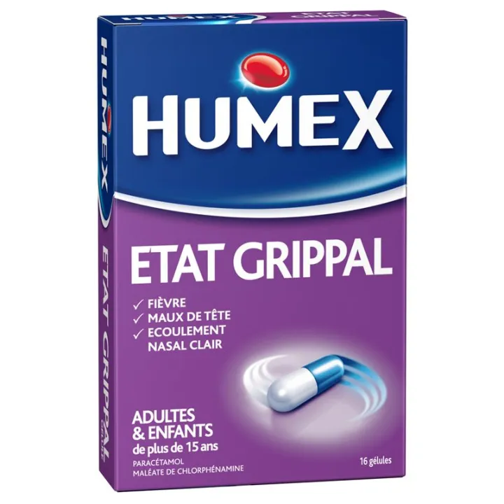 HUMEXLib Cold Flu Condition Rhinitis Rhinopharyngitis 16 Capsules