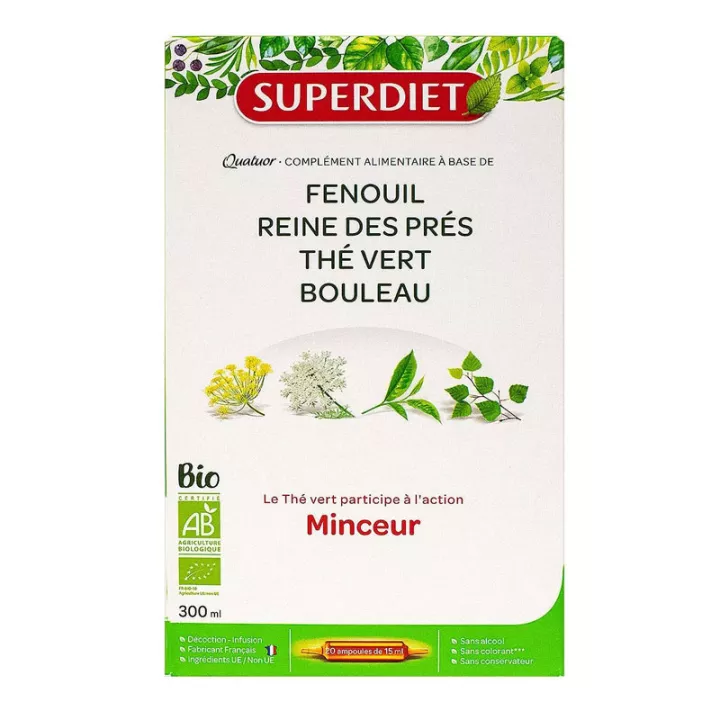 Superdiet Organic Slimming Green Tea Quartet 20 vials