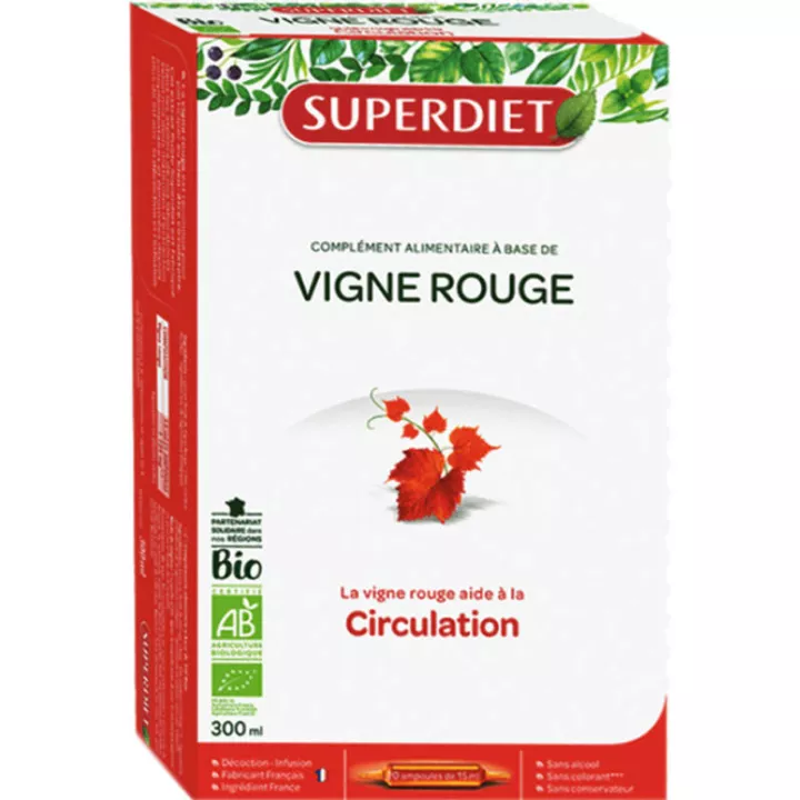 Superdiet Bio Red Vine 20 Fläschchen